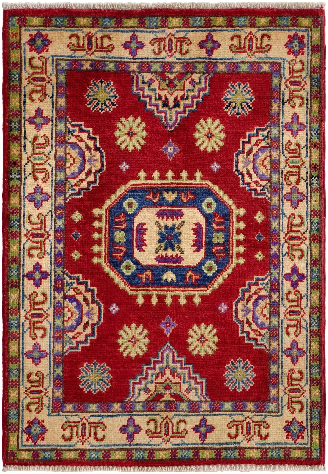 2' 1 x 3' Hand Knotted Kazak Rug