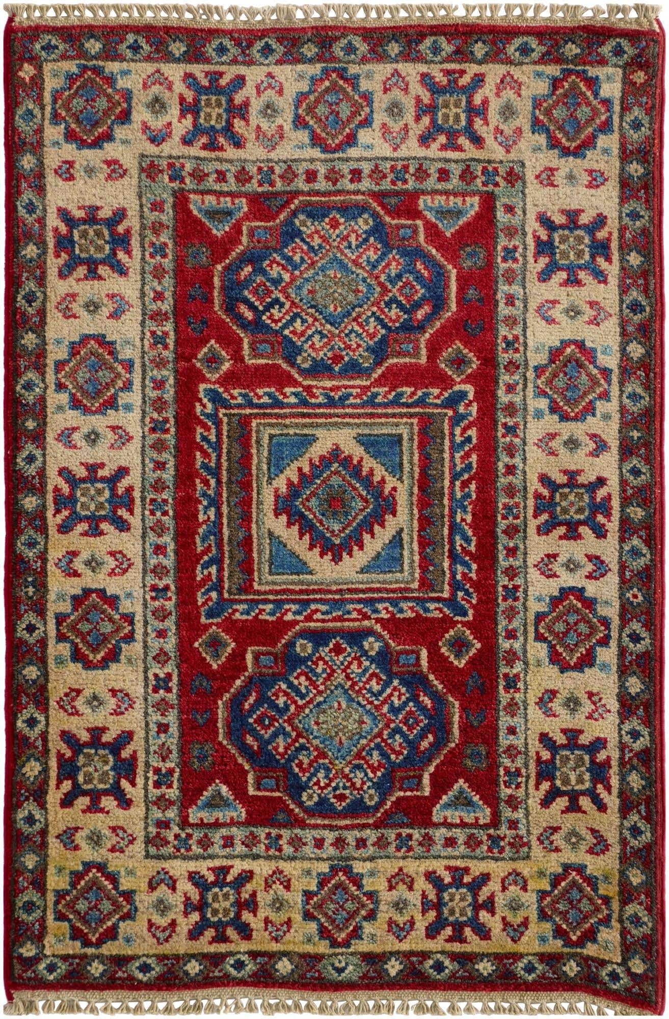 2' x 3' Hand Knotted Kazak Rug