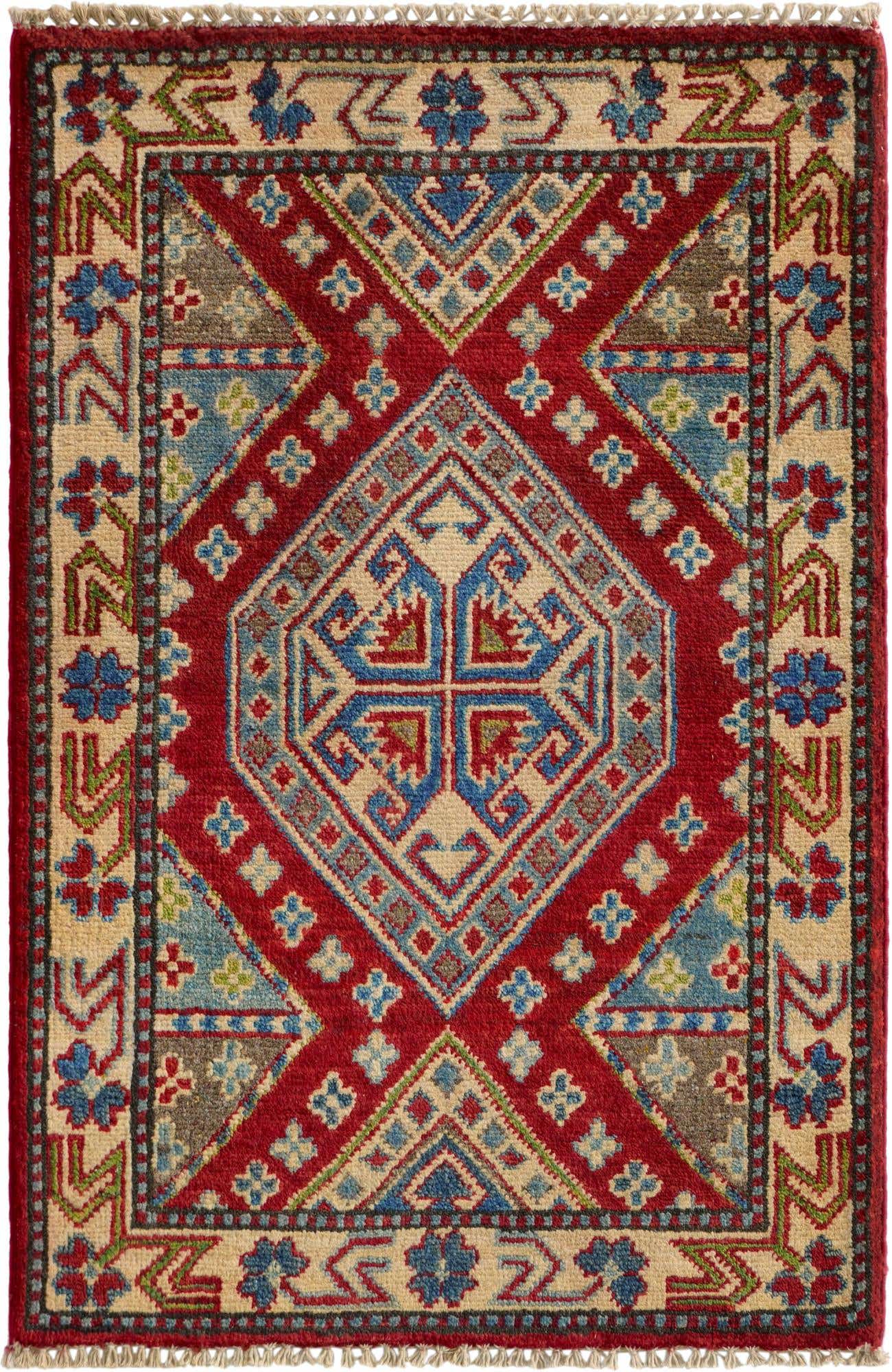2' x 3' Hand Knotted Kazak Rug