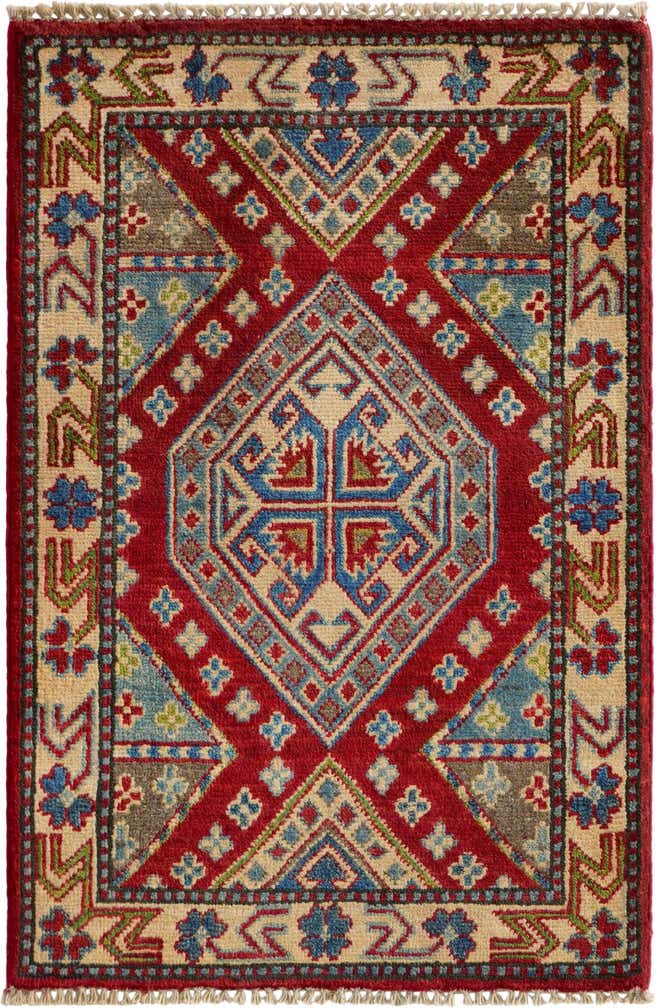 2' x 3' Hand Knotted Kazak Rug