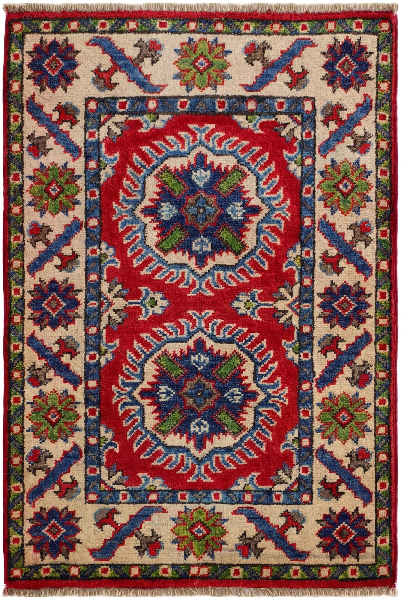 2' x 2' 11 Hand Knotted Kazak Rug