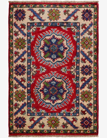2' x 2' 11 Hand Knotted Kazak Rug