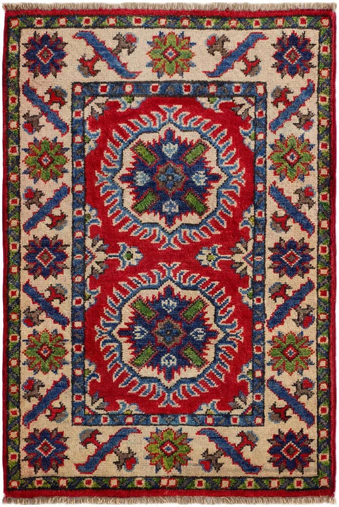 2' x 2' 11 Hand Knotted Kazak Rug