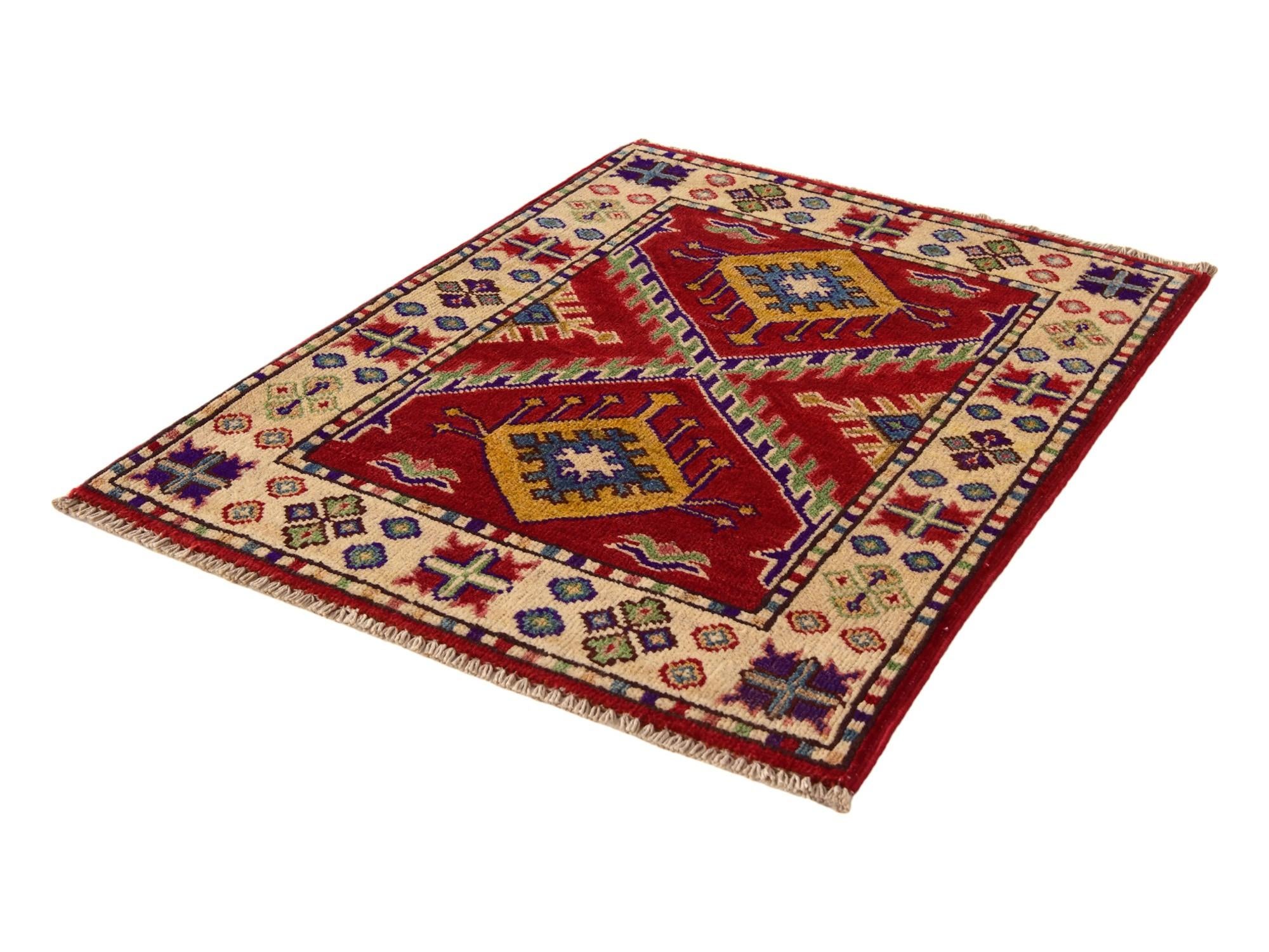 2' x 2' 7 Hand Knotted Kazak Rug