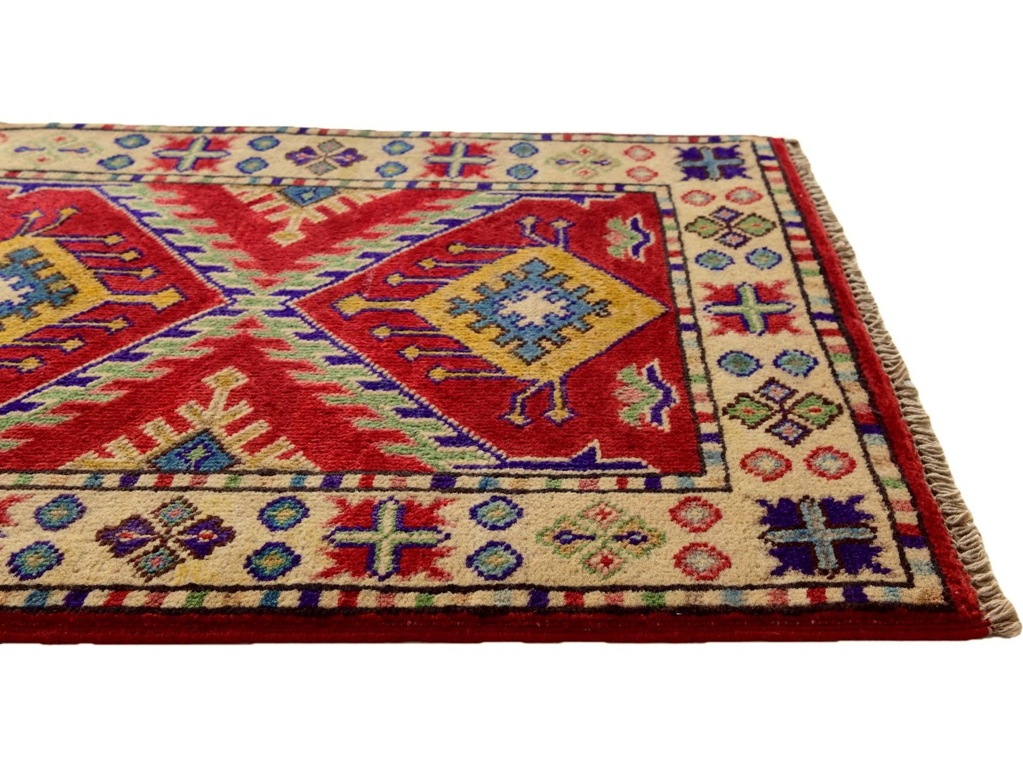 2' x 2' 7 Hand Knotted Kazak Rug