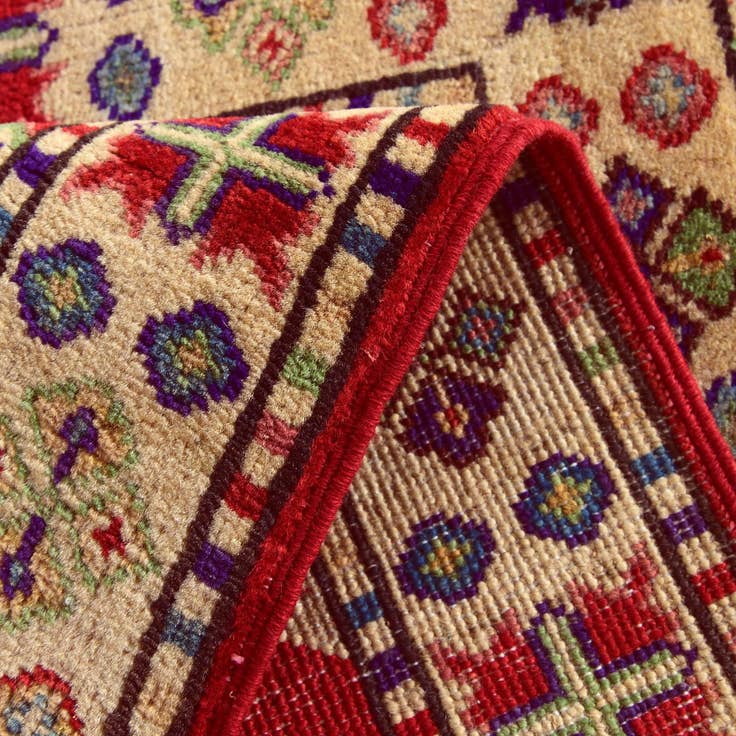 Detail image of 2' x 2' 7 Hand Knotted Kazak Rug