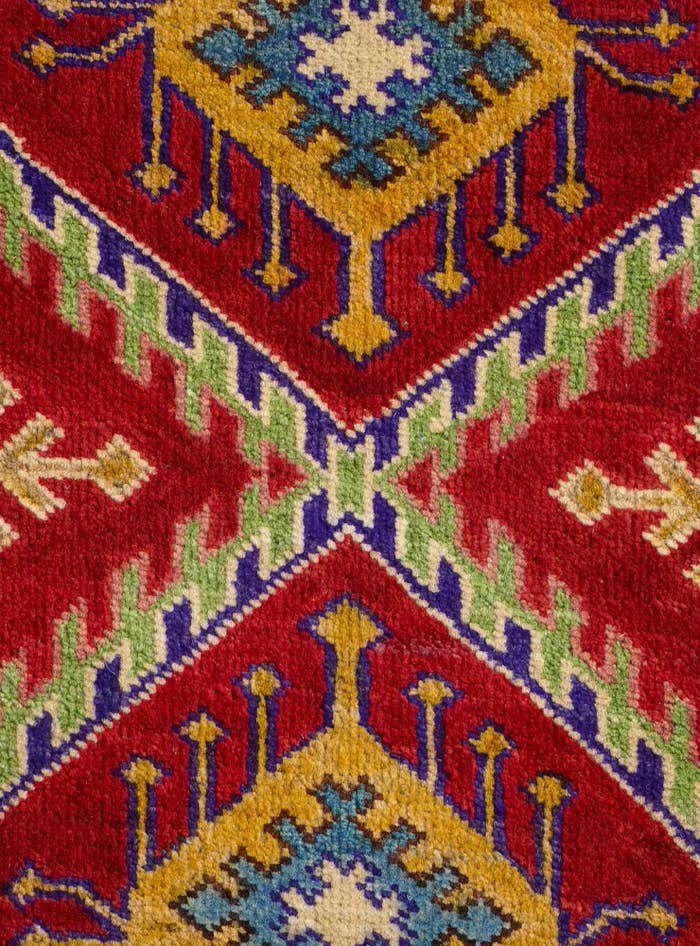Detail image of 2' x 2' 7 Hand Knotted Kazak Rug