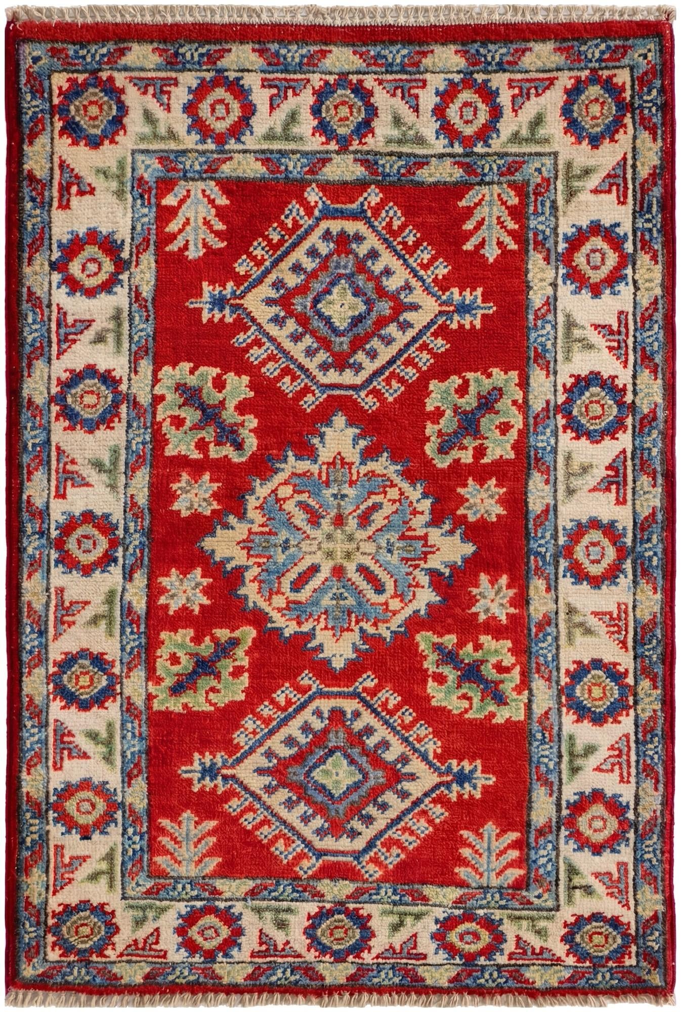 2' x 2' 11 Hand Knotted Kazak Rug