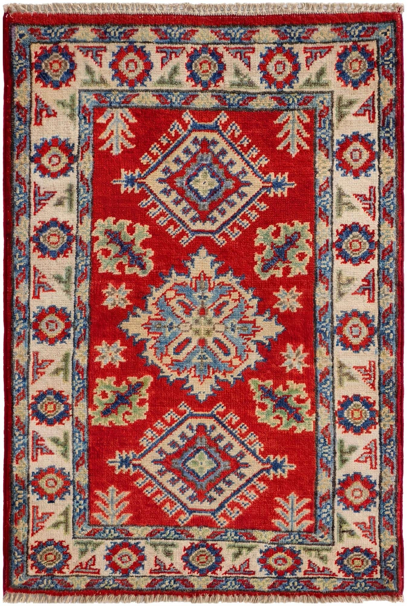 2' x 2' 11 Hand Knotted Kazak Rug