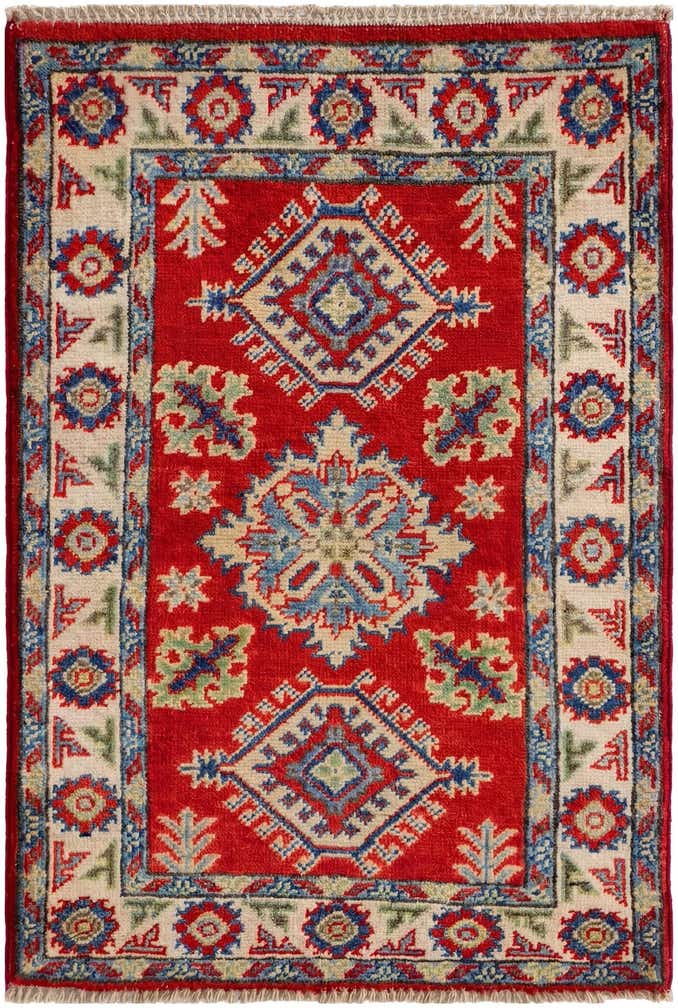 2' x 2' 11 Hand Knotted Kazak Rug