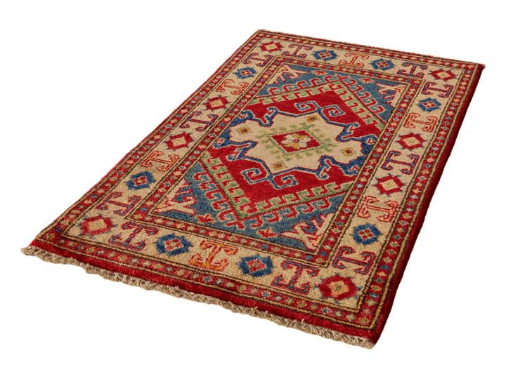 1' 11 x 3' 2 Hand Knotted Kazak Rug