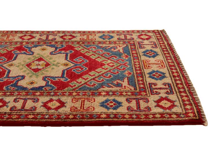 1' 11 x 3' 2 Hand Knotted Kazak Rug