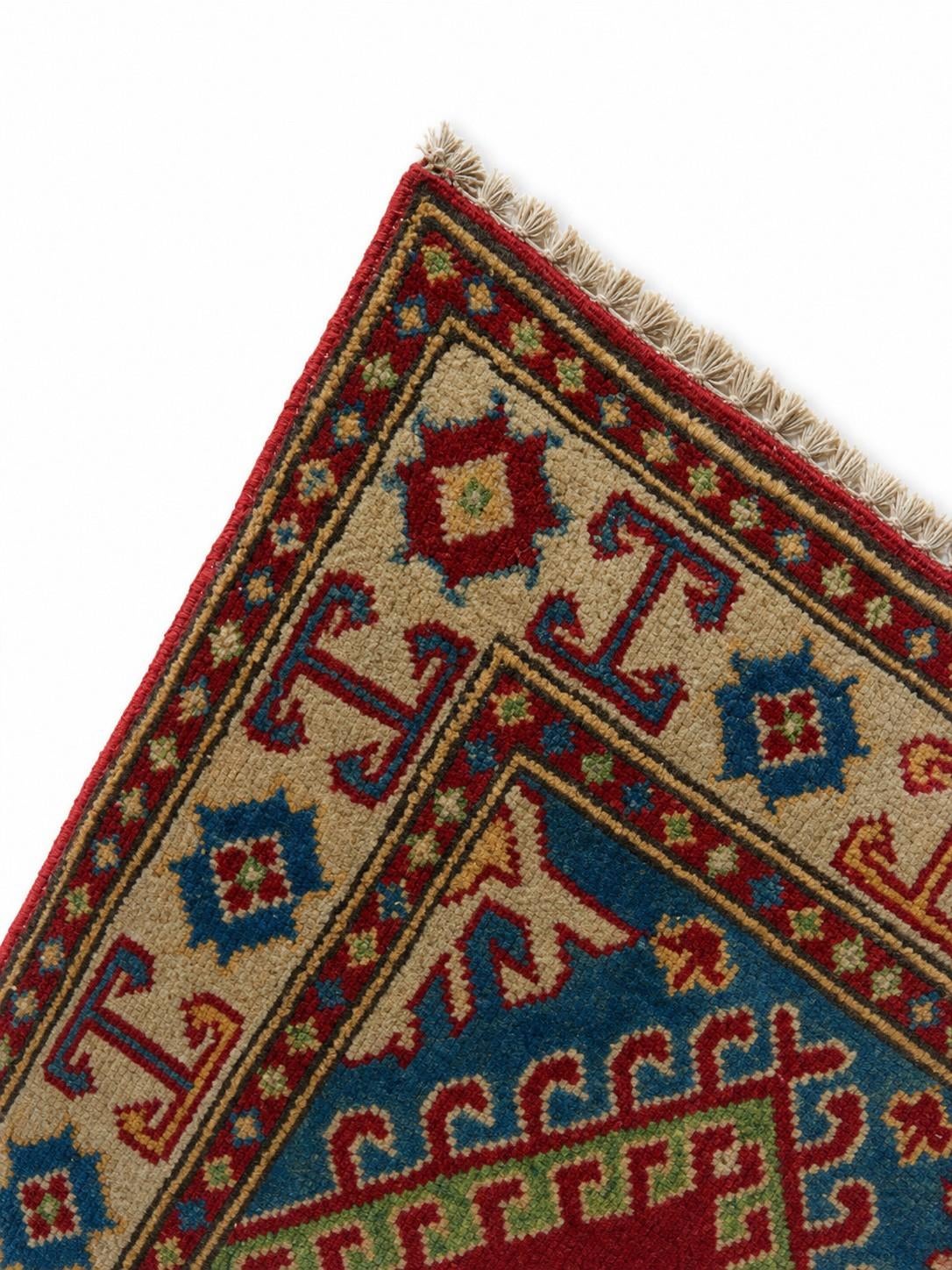 1' 11 x 3' 2 Hand Knotted Kazak Rug