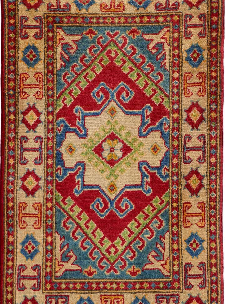 1' 11 x 3' 2 Hand Knotted Kazak Rug