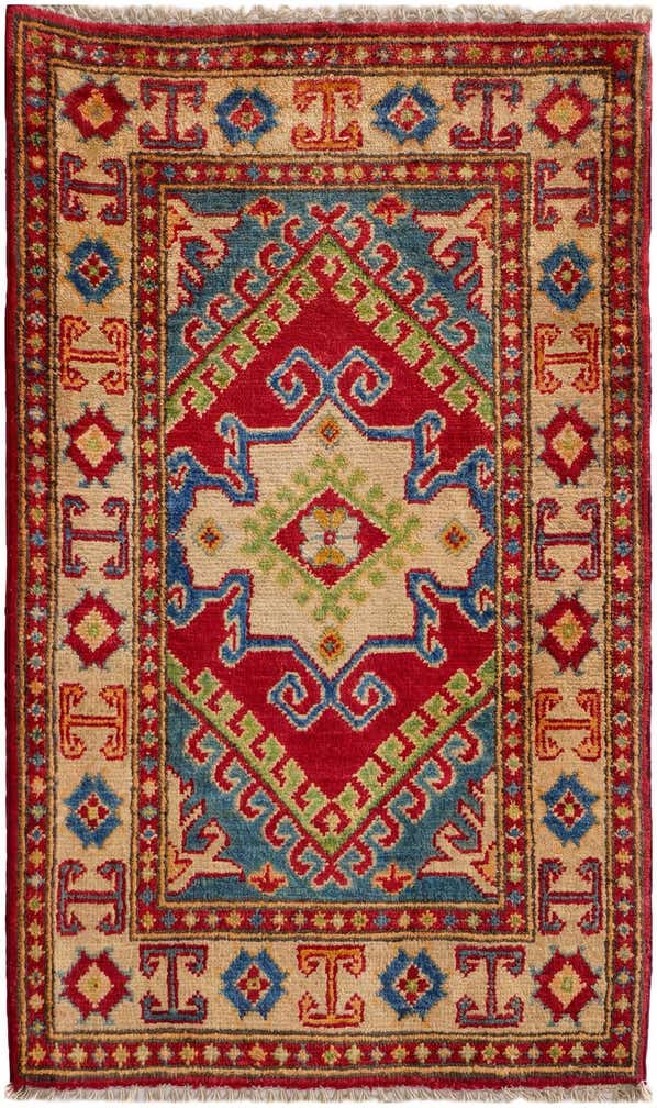 1' 11 x 3' 2 Hand Knotted Kazak Rug