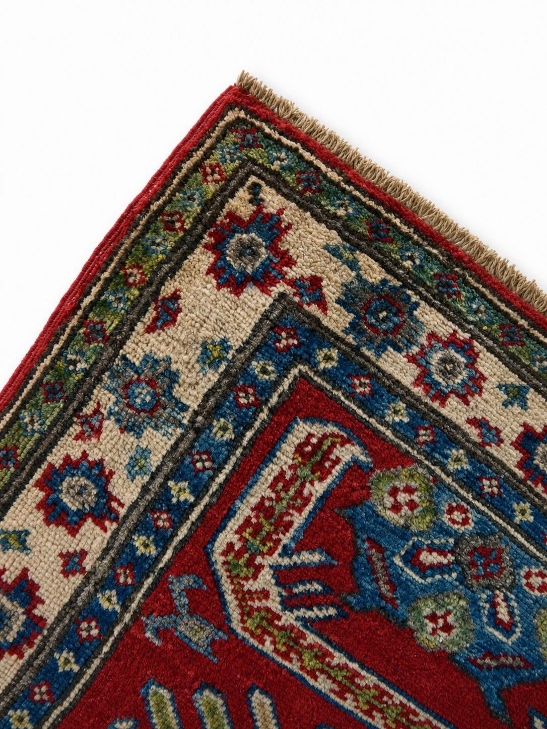 2' 2 x 2' 9 Hand Knotted Kazak Rug