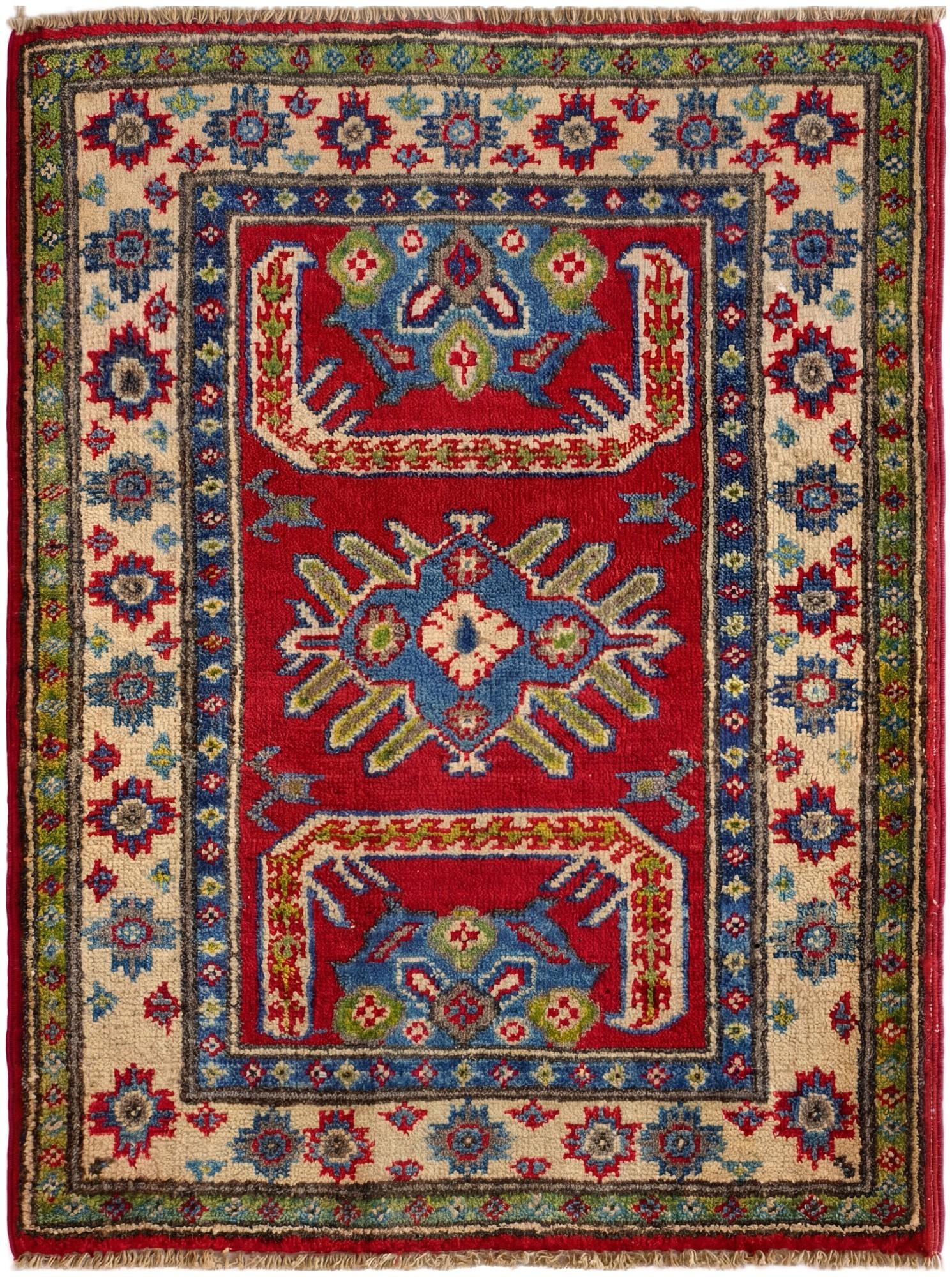 2' 2 x 2' 9 Hand Knotted Kazak Rug