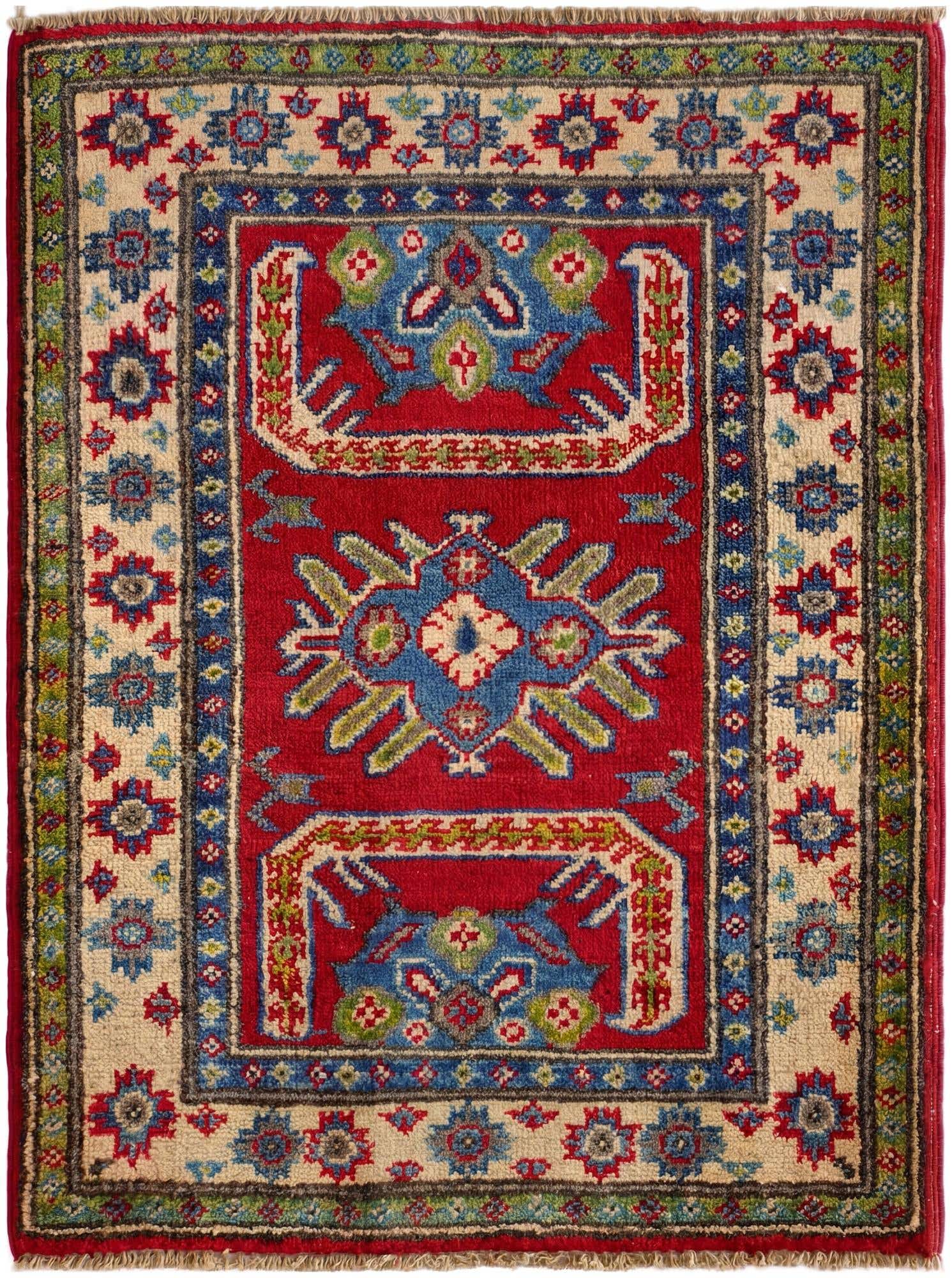 2' 2 x 2' 9 Hand Knotted Kazak Rug