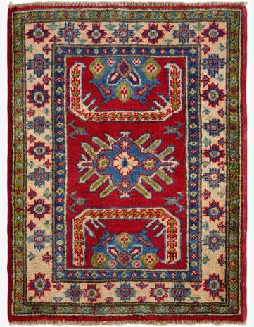 2' 2 x 2' 9 Hand Knotted Kazak Rug