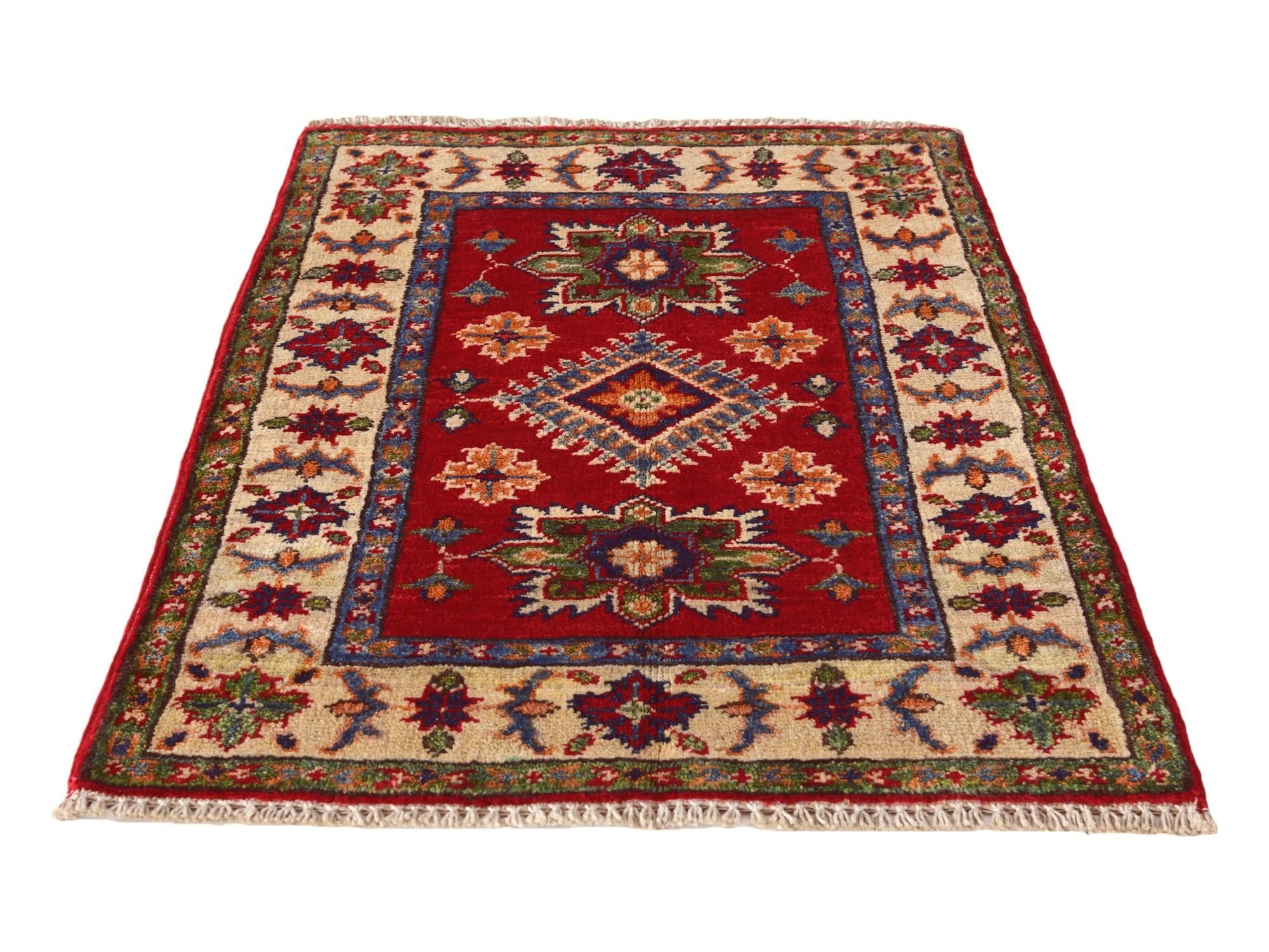 2' 1 x 2' 11 Hand Knotted Kazak Rug