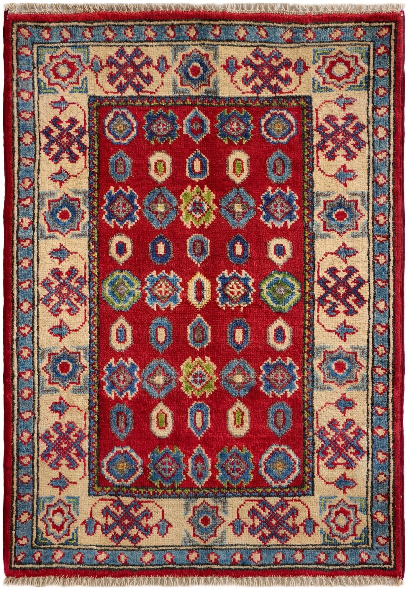 2' 1 x 3' Hand Knotted Kazak Rug