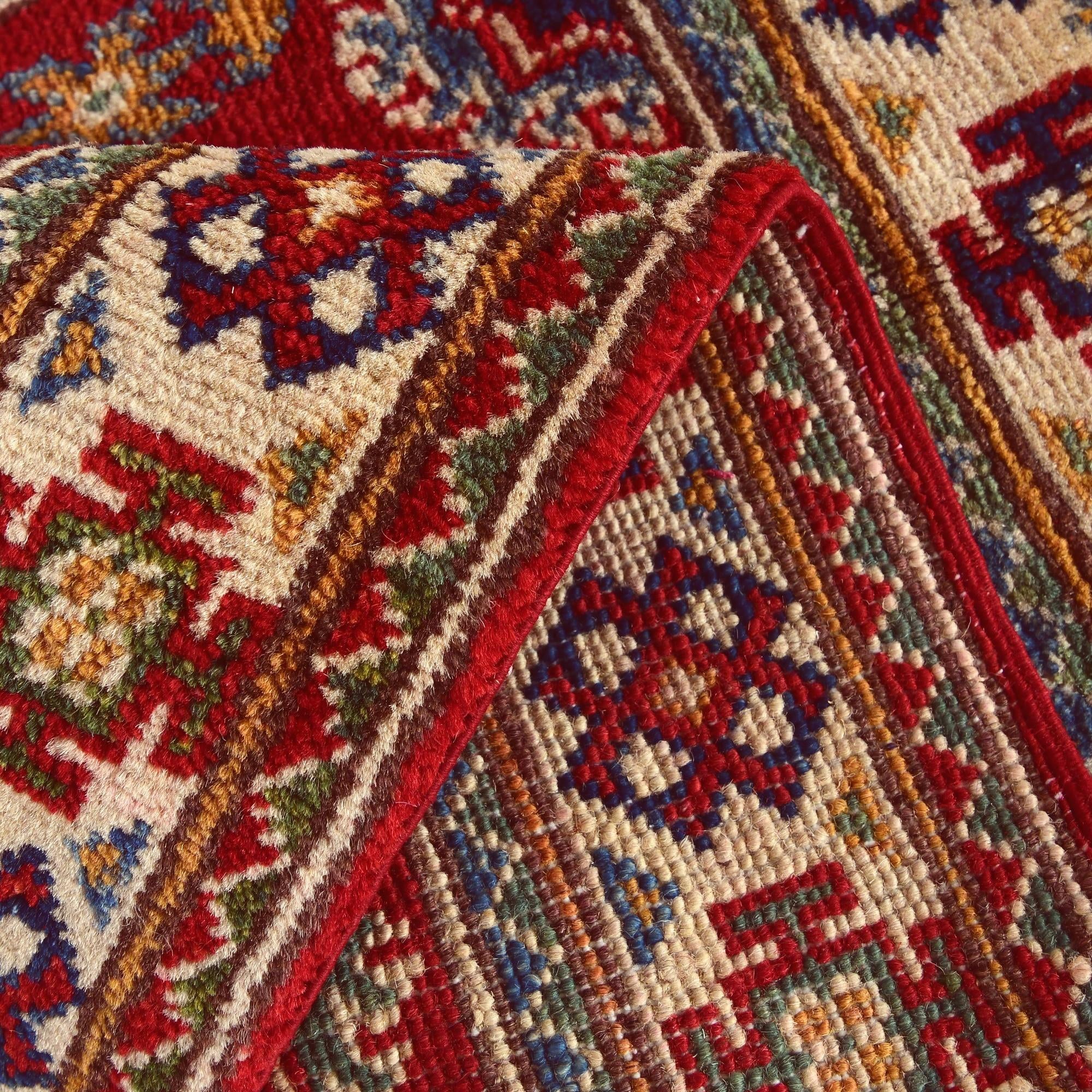 2' x 3' 3 Hand Knotted Kazak Rug