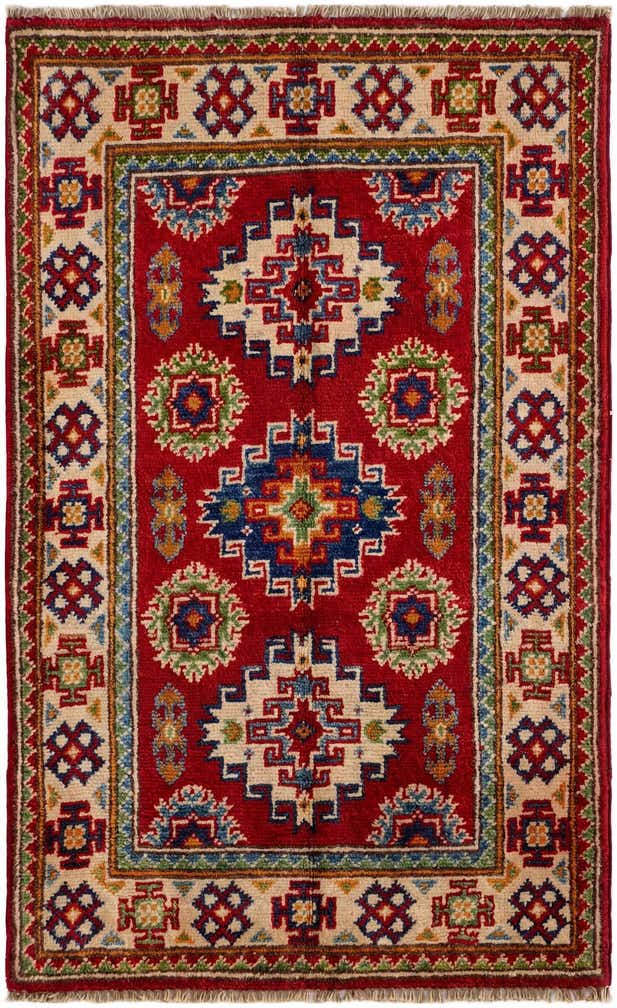 2' x 3' 3 Hand Knotted Kazak Rug