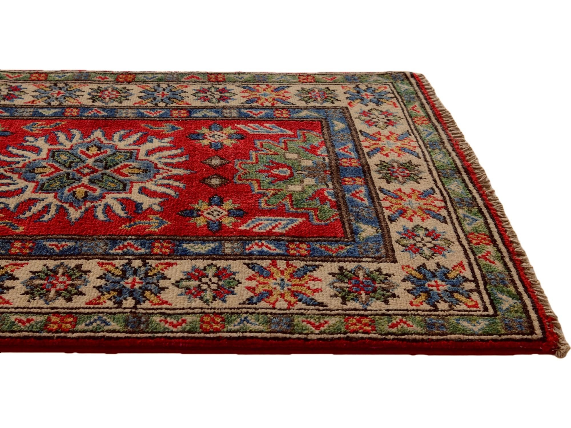 2' x 3' 1 Hand Knotted Kazak Rug