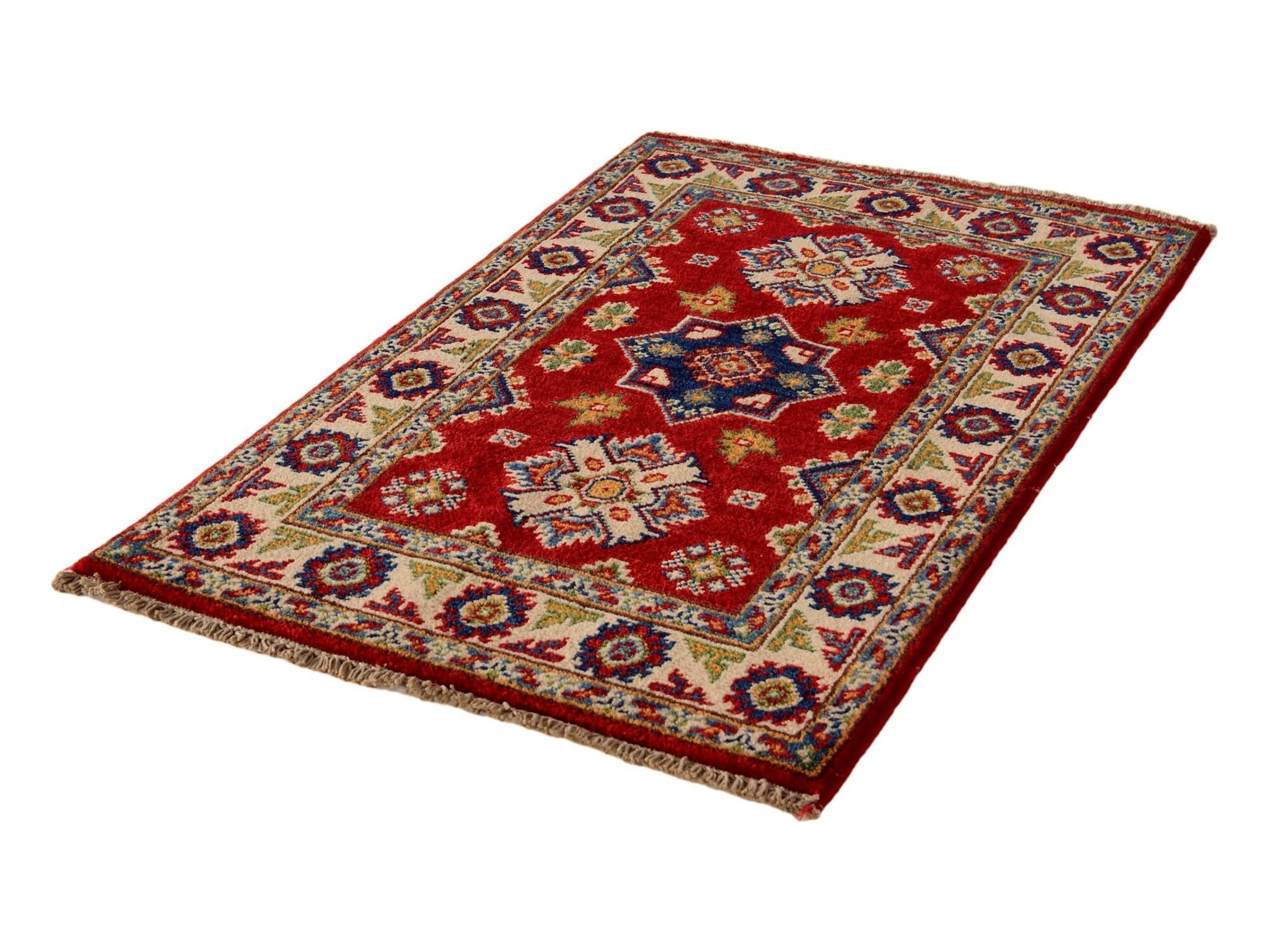 2' x 3' 1 Hand Knotted Kazak Rug