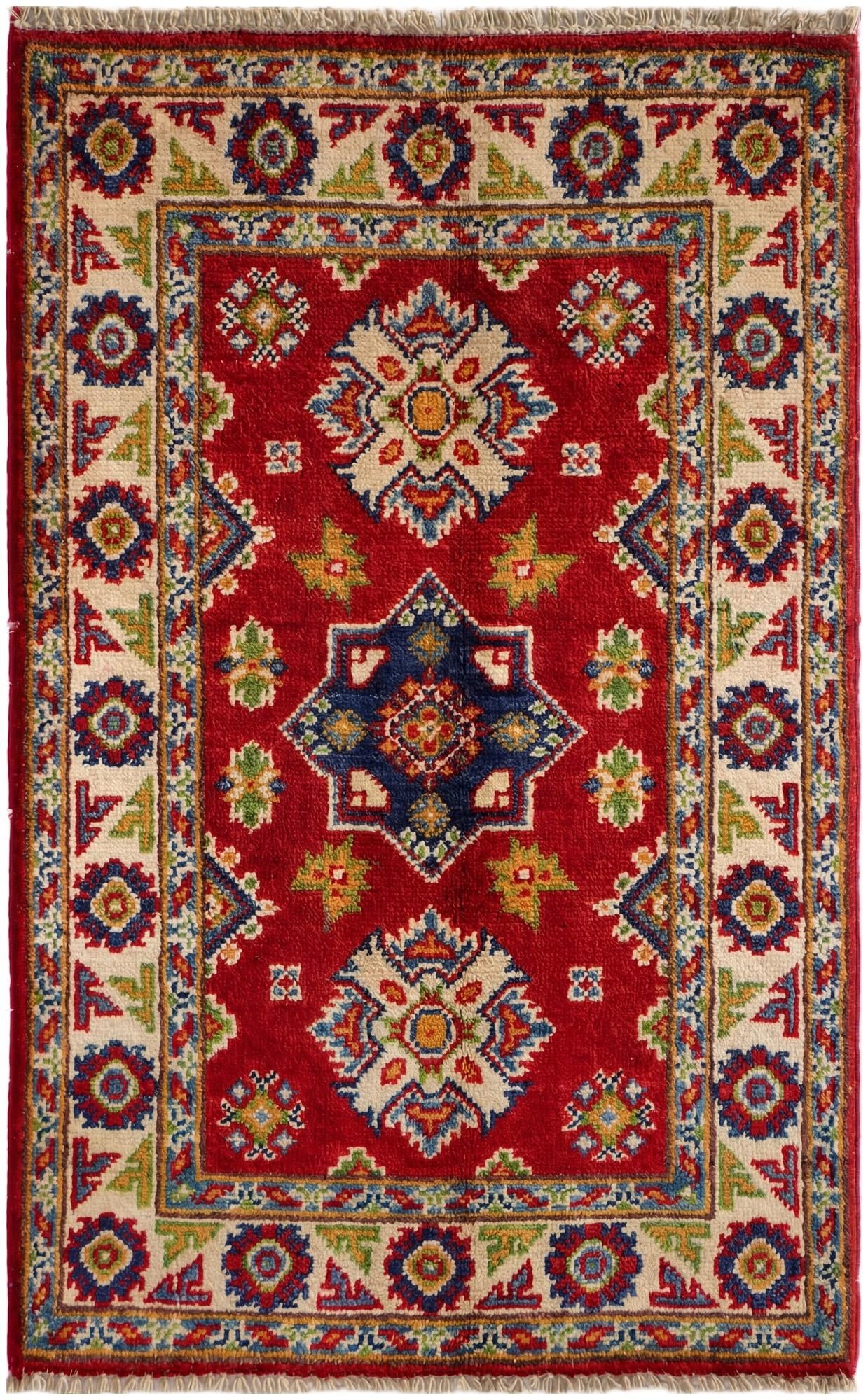 2' x 3' 1 Hand Knotted Kazak Rug