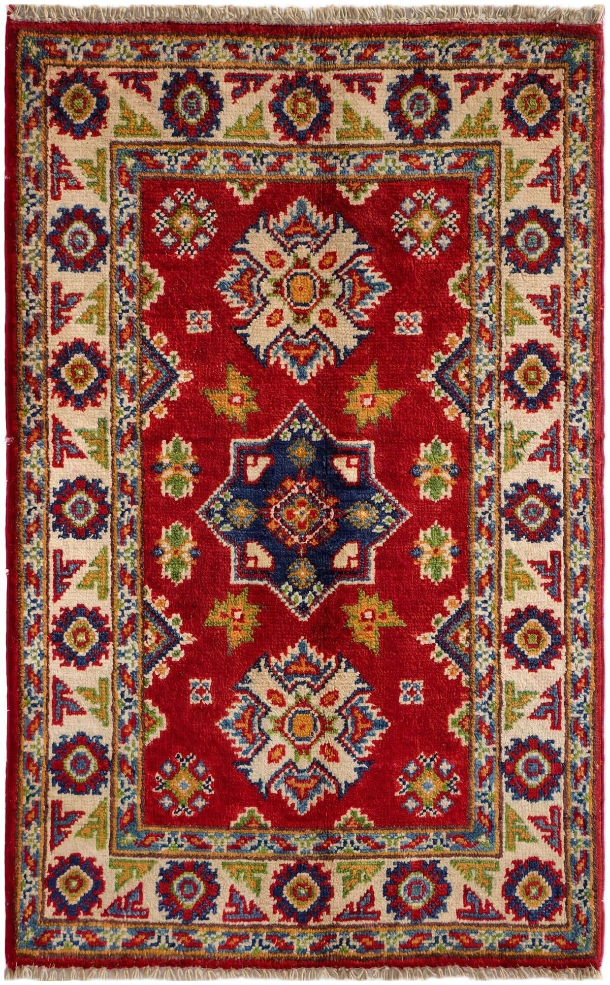 2' x 3' 1 Hand Knotted Kazak Rug