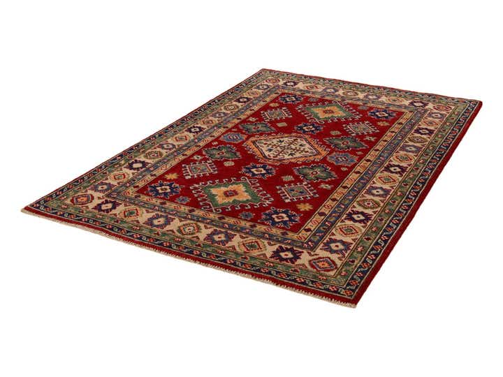 4' x 6' 2 Hand Knotted Kazak Rug