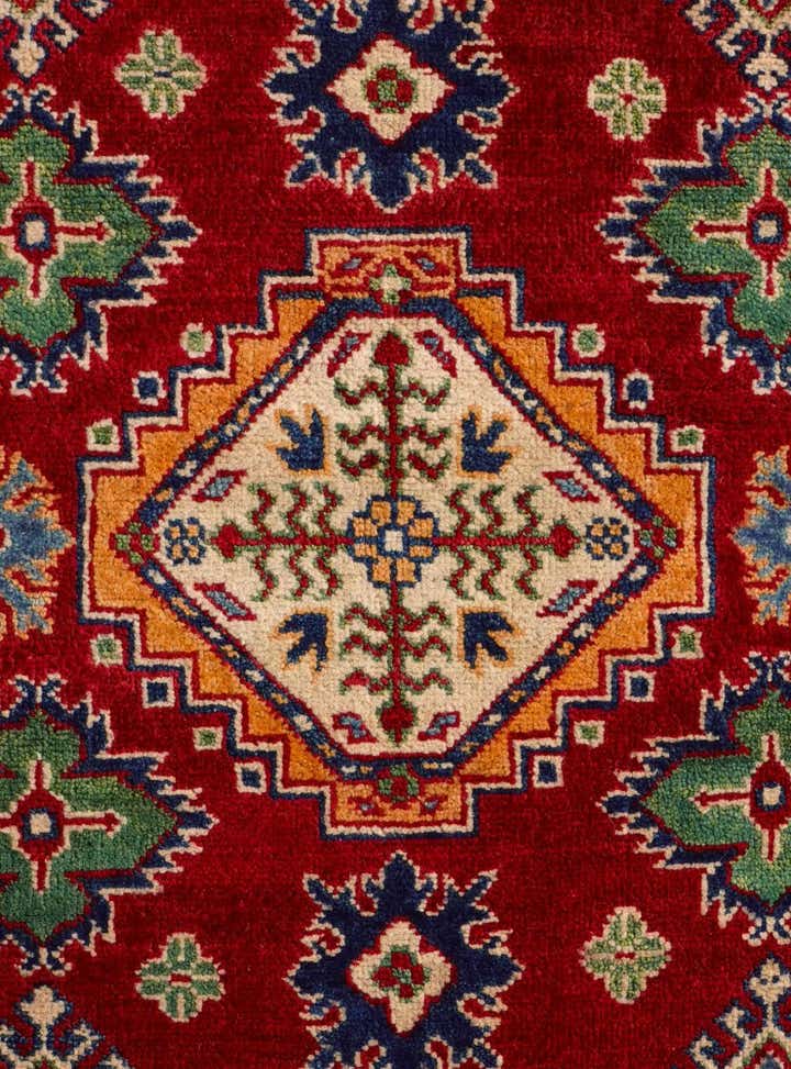 4' x 6' 2 Hand Knotted Kazak Rug