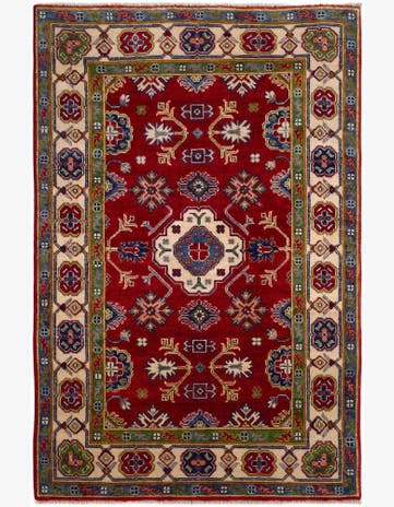 3' 4 x 5' 7 Hand Knotted Kazak Rug