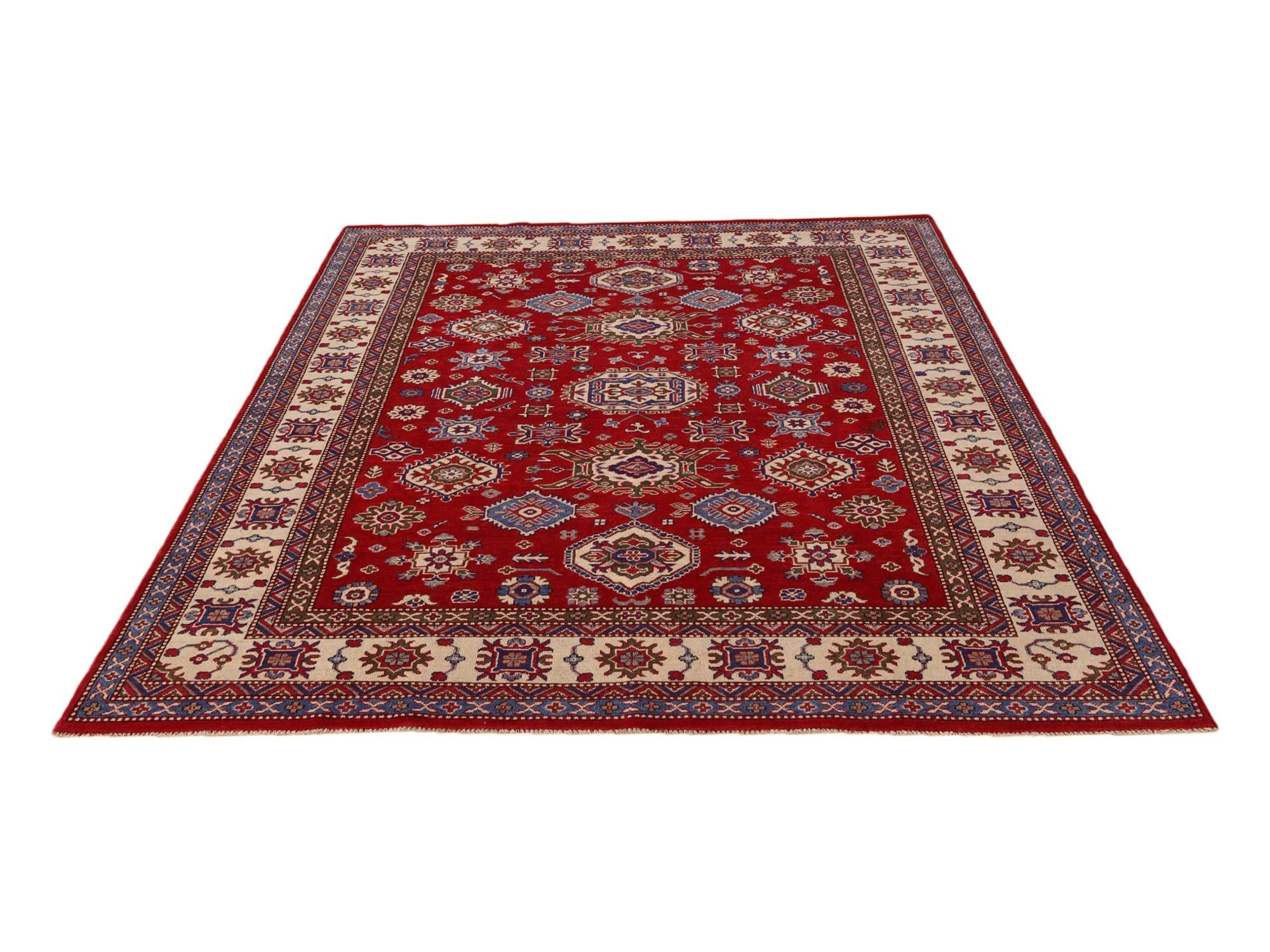 6' 9 x 9' 8 Hand Knotted Kazak Rug