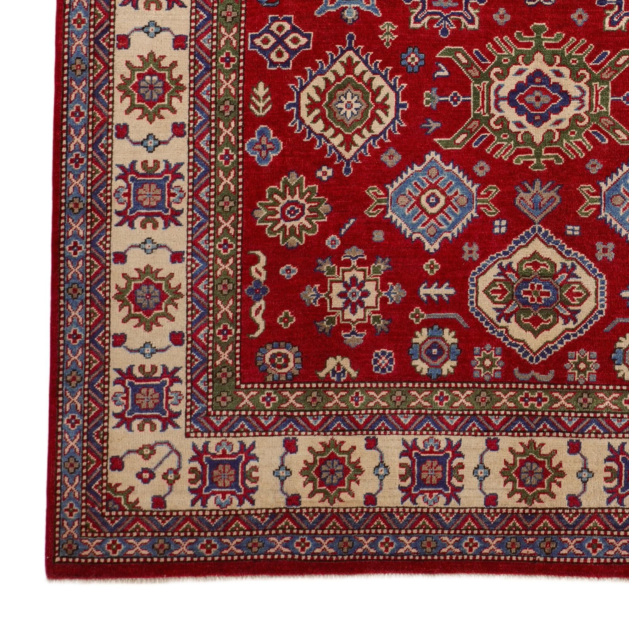6' 9 x 9' 8 Hand Knotted Kazak Rug