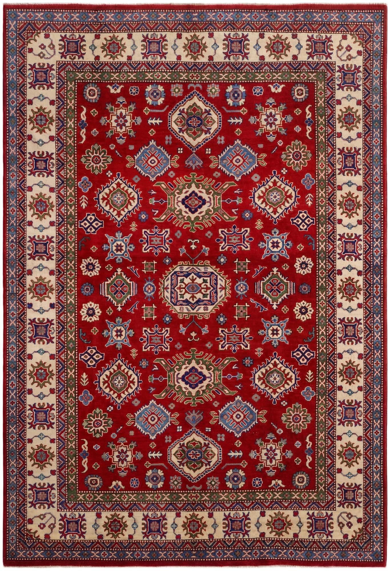 6' 9 x 9' 8 Hand Knotted Kazak Rug