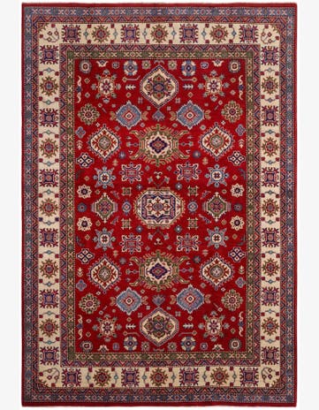 6' 9 x 9' 8 Hand Knotted Kazak Rug
