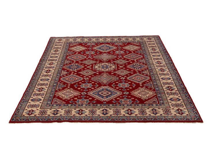 Detail image of 6' 7 x 9' 8 Hand Knotted Kazak Rug