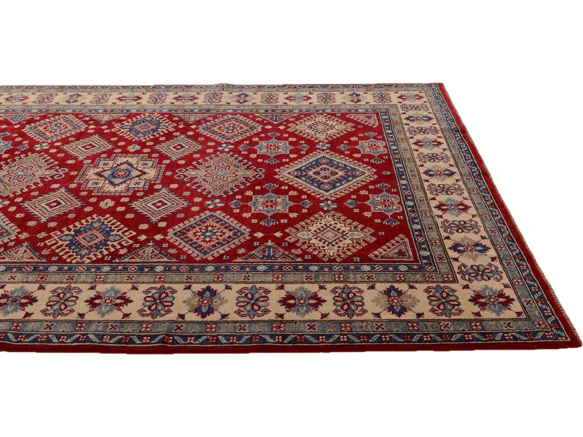 6' 7 x 9' 8 Hand Knotted Kazak Rug