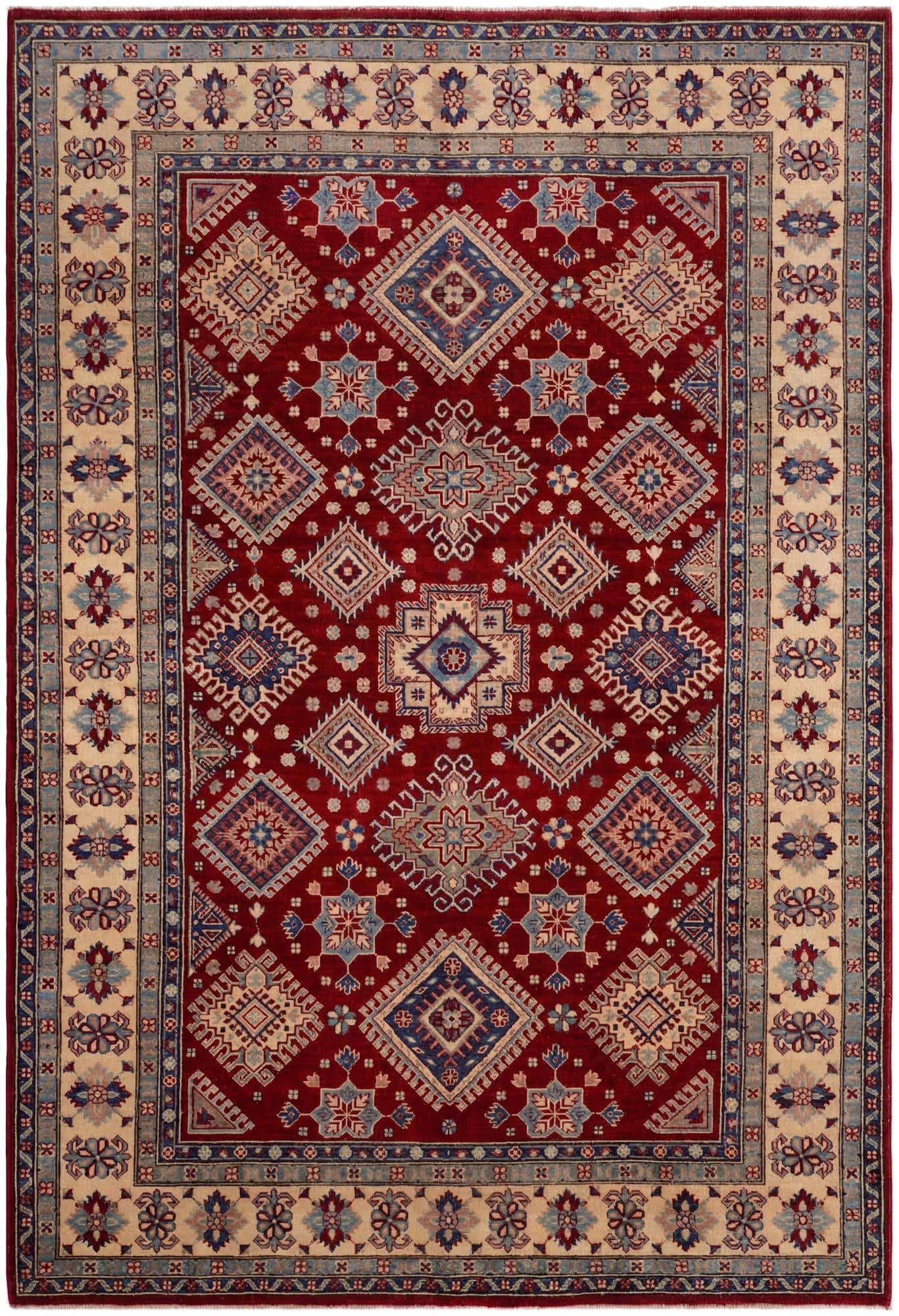 6' 7 x 9' 8 Hand Knotted Kazak Rug