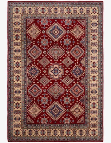 6' 7 x 9' 8 Hand Knotted Kazak Rug