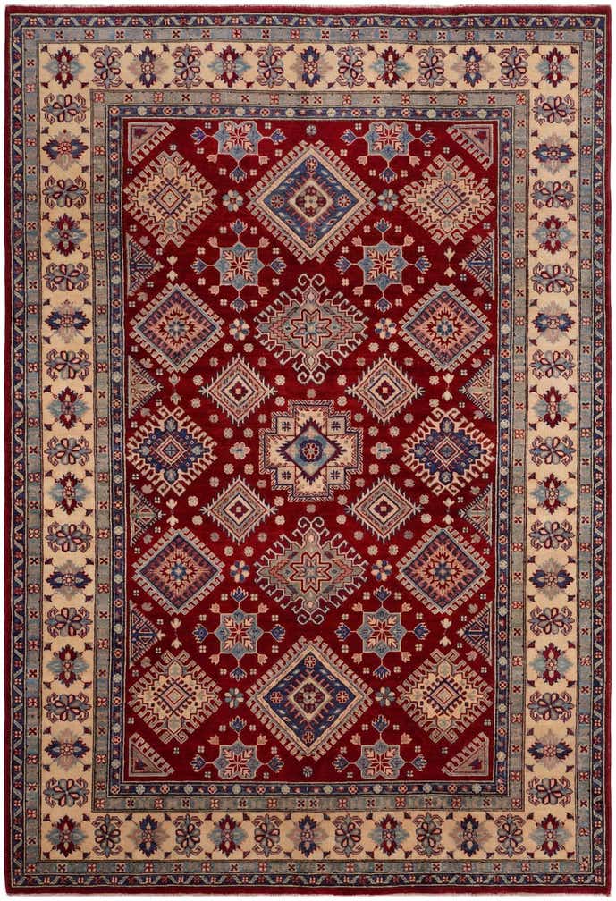 6' 7 x 9' 8 Hand Knotted Kazak Rug