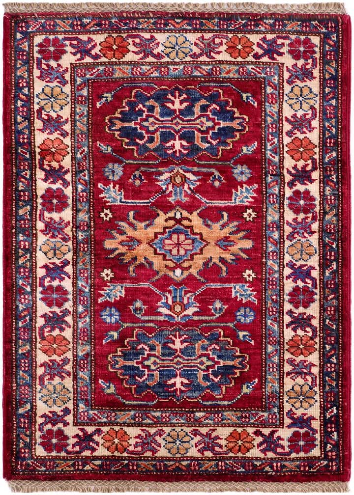 2' x 3' 1 Hand Knotted Kazak Rug