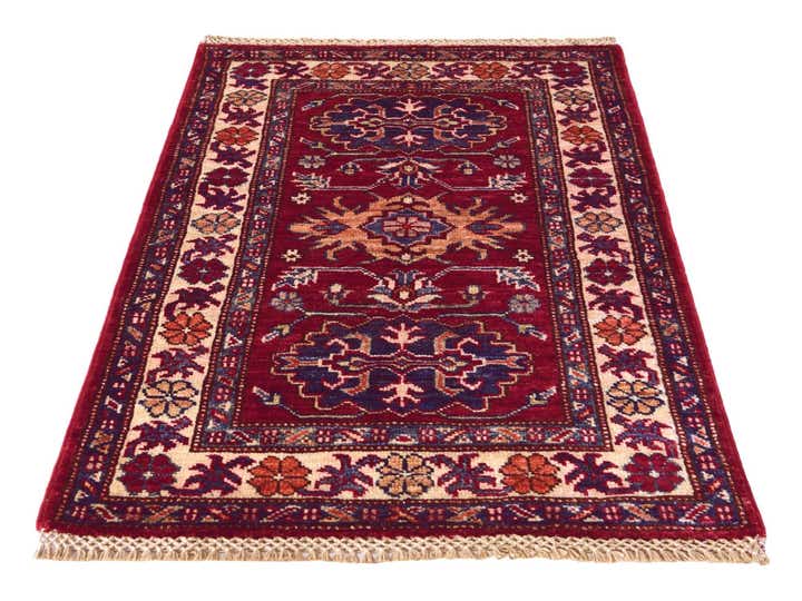 2' x 3' 1 Hand Knotted Kazak Rug