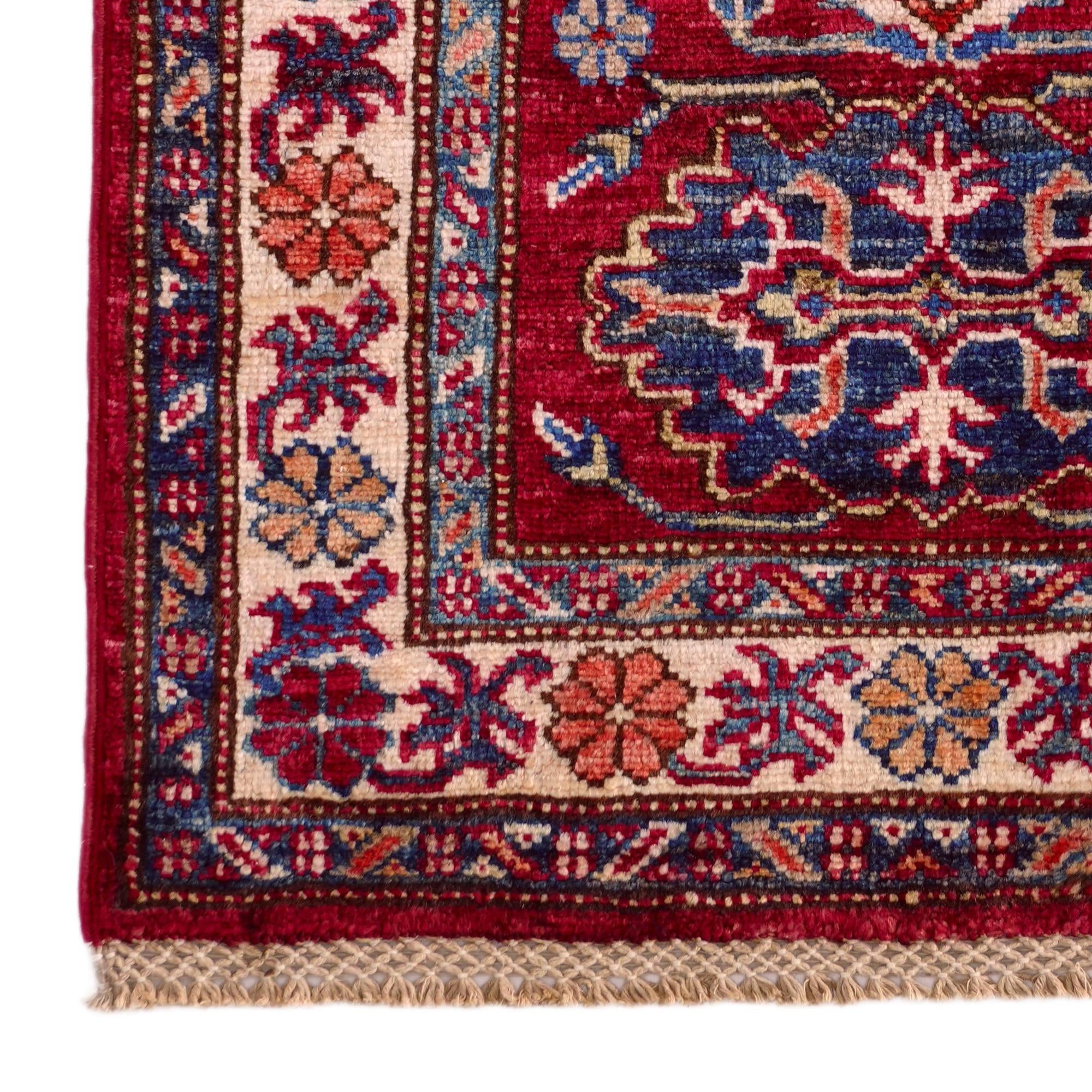 2' x 3' 1 Hand Knotted Kazak Rug
