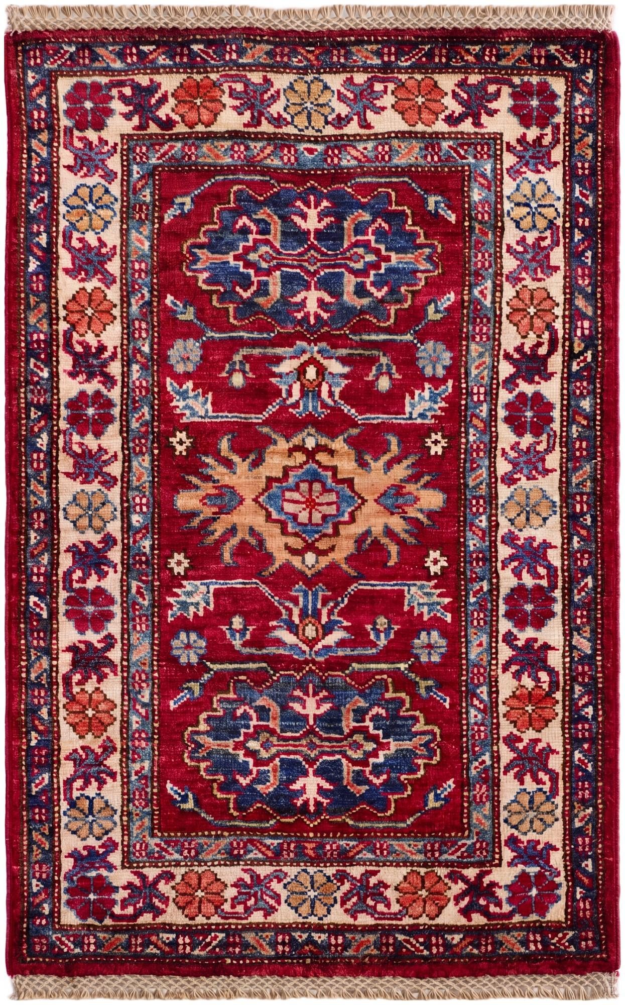 2' x 3' 1 Hand Knotted Kazak Rug