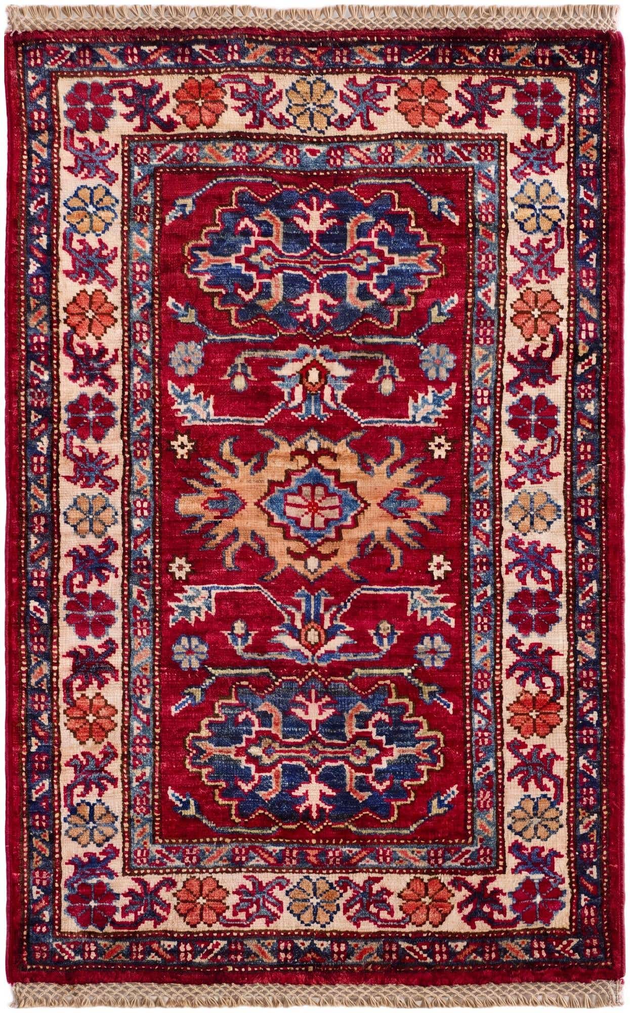 2' x 3' 1 Hand Knotted Kazak Rug