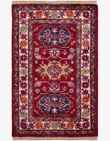 2' x 3' 1 Hand Knotted Kazak Rug