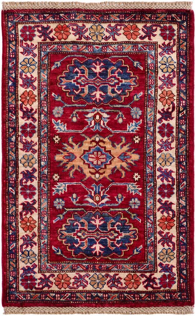 2' x 3' 1 Hand Knotted Kazak Rug